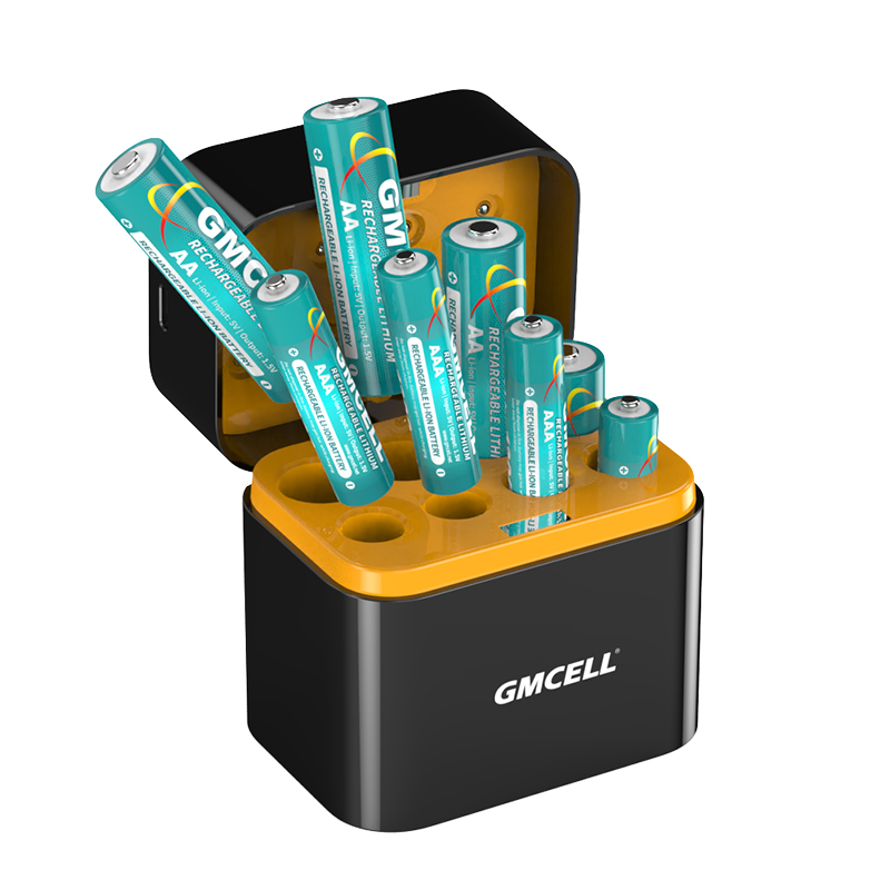 GMCELL Portable Smart 8 Slot Charger For Rechargeable Li-Ion AA AAA Battery