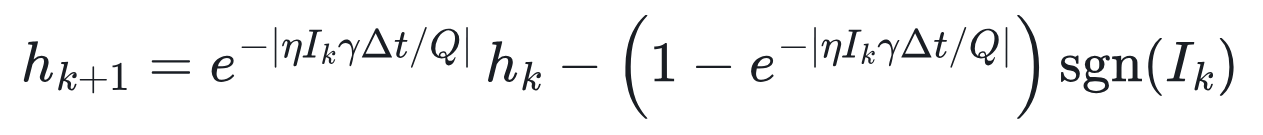 Hysteresis state update equation