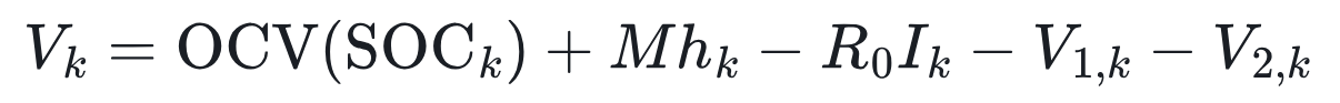 Terminal voltage observation equation